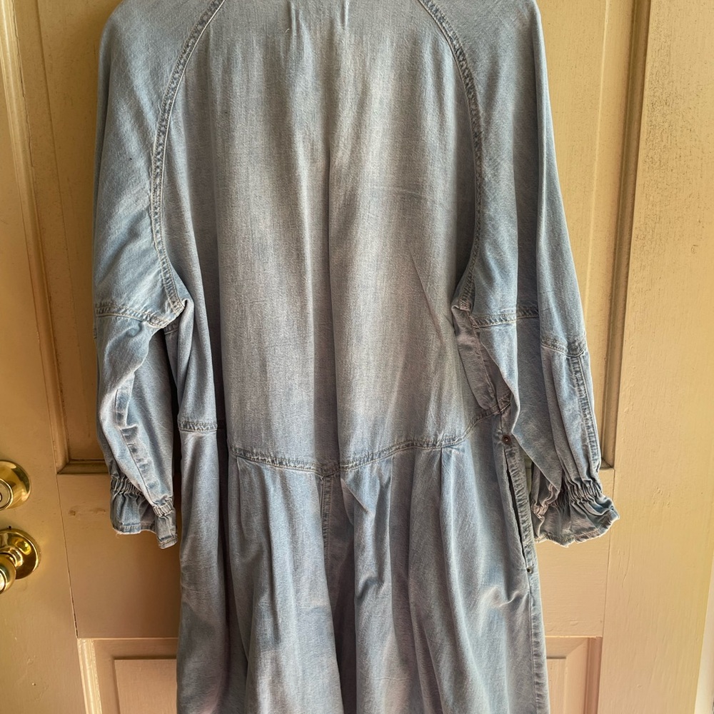 We The Free Free People Light Denim Mini Dress Size XL - Picture 5 of 5